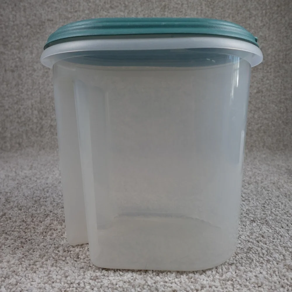 Anchor Hocking 1.5 Gallon Cereal Keeper Translucent Teal Green Flip Top Lid